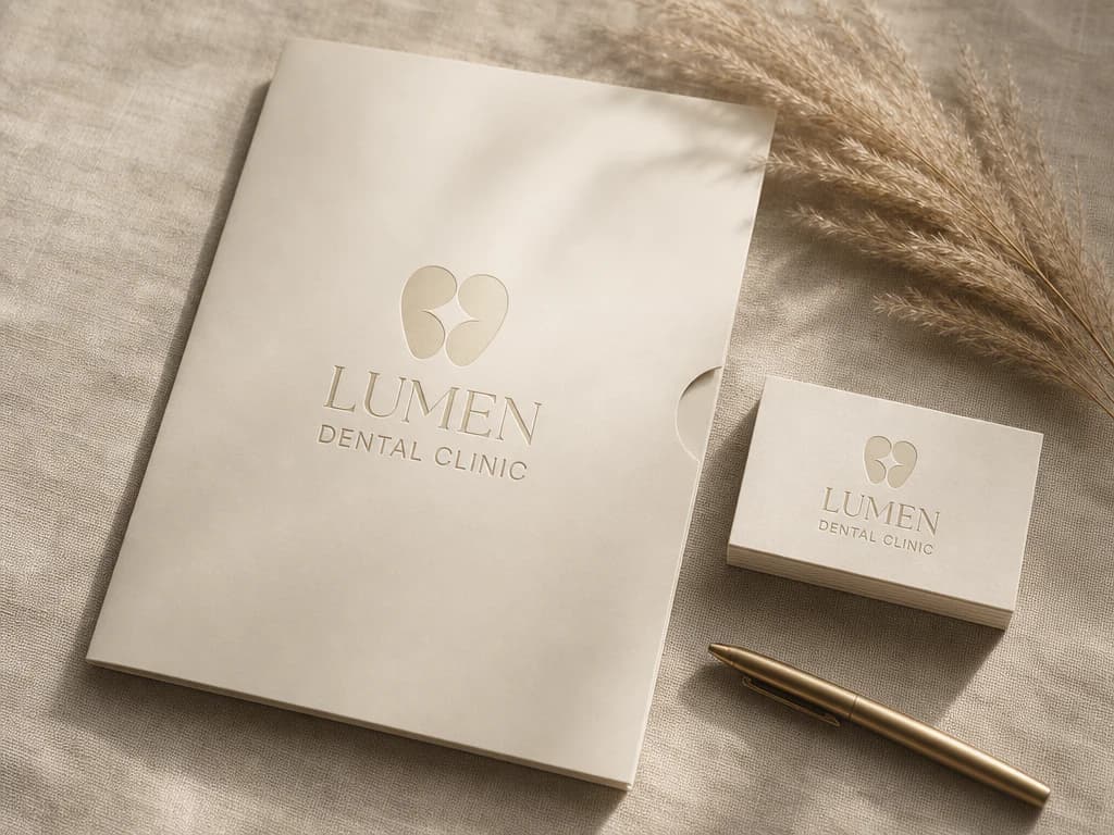 Lumen Dental Clinic kurumsal kimlik uygulamaları